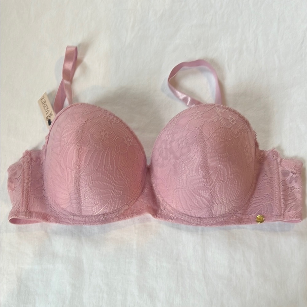 NWT- Rachel Zoe Pink Lace Underwire Bra